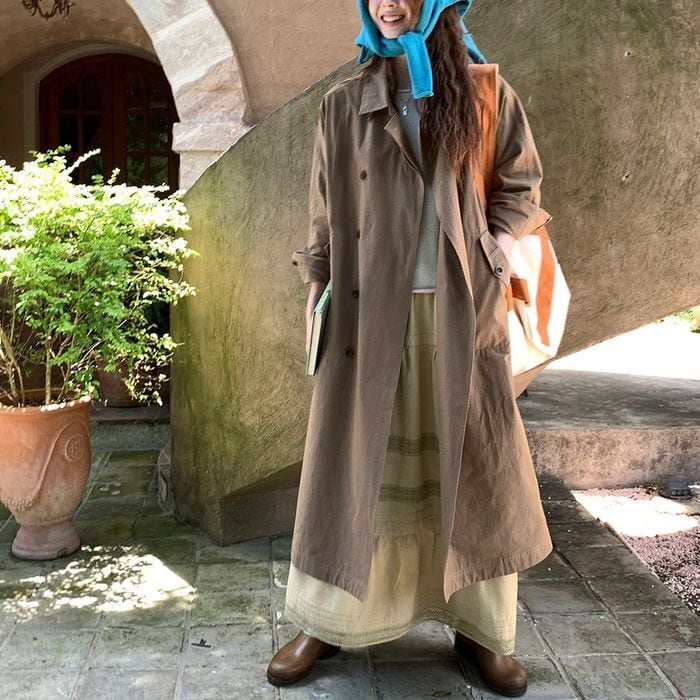 long trench coat 14825 | abeille