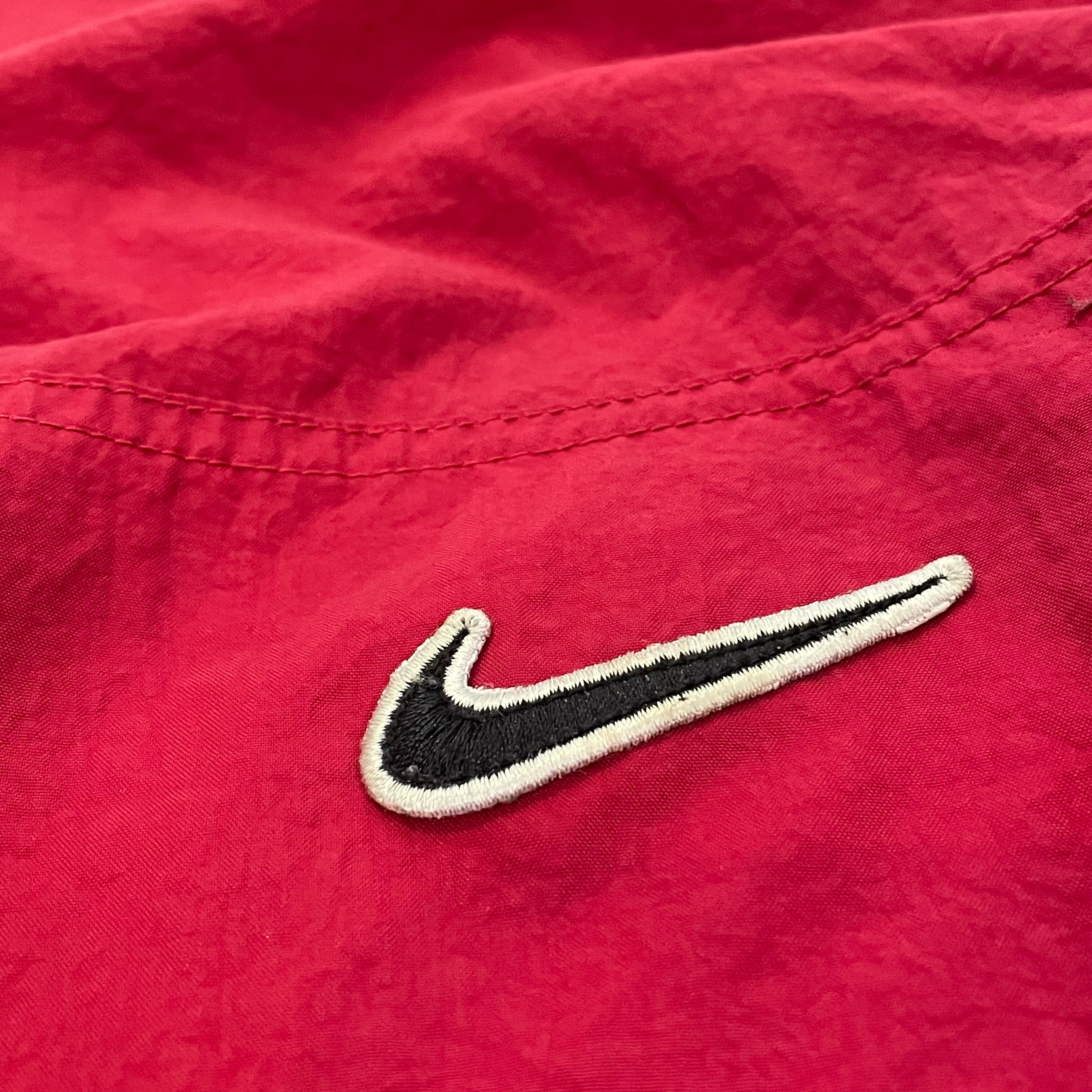 NIKE】90s 白タグ プルオーバー ナイロンジャケット スウッシュ 刺繍