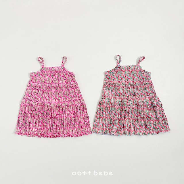 【取寄】oottbebe｜daisy pleats dress｜デイジープリーツワンピース｜XS-XL｜kids｜26 summer