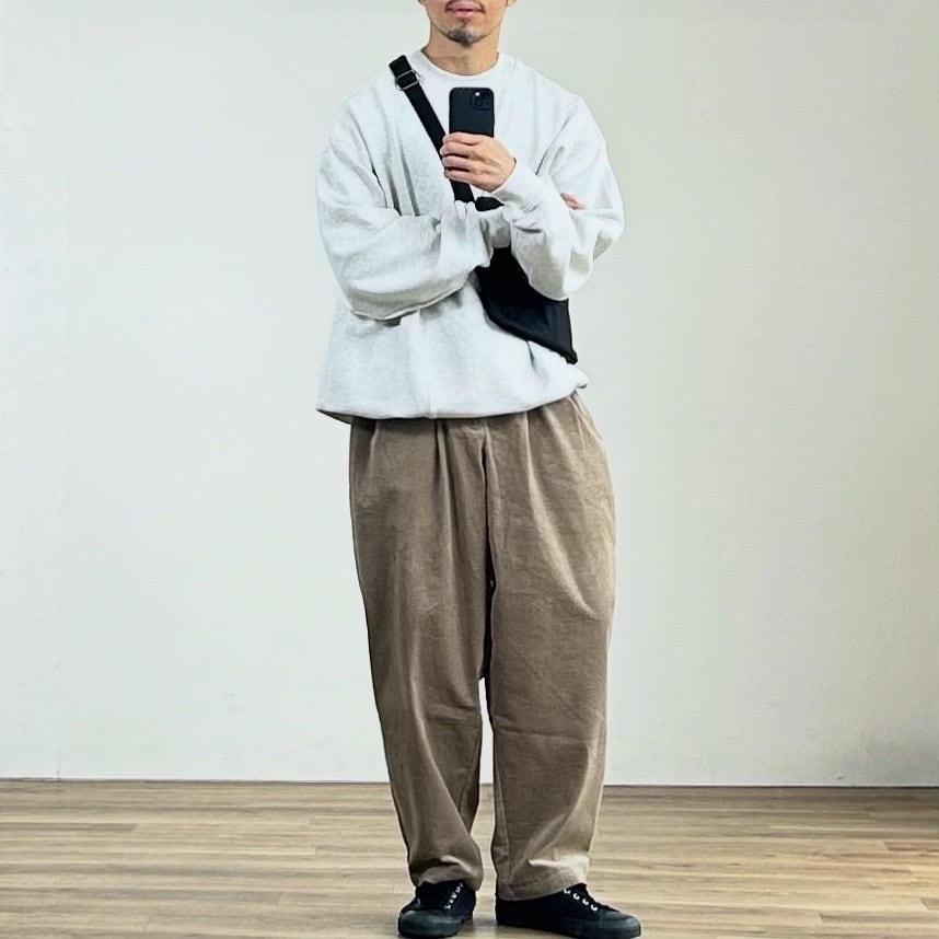 25AW》【KELEN】2TUCK COCOON CORD TROUSER