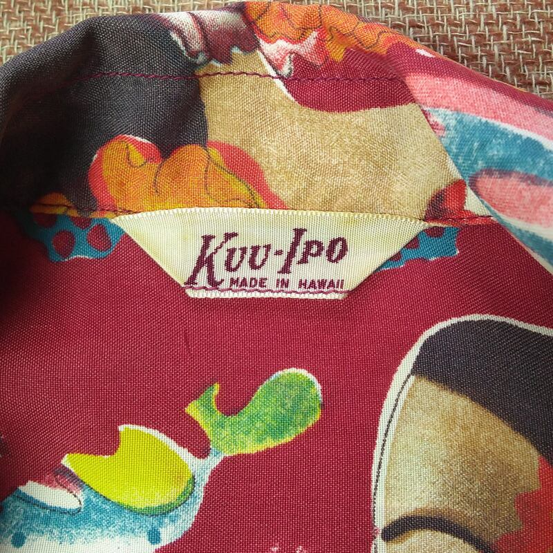 40s MATSON LINE MENU by MACINTOSH Rayon Hawaiian Shirt（KUU-IPO