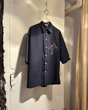 TSTS【GOTS ORGANIC COTTON BEAUTY HALF-SLEEVESHIRT -BLACK-】