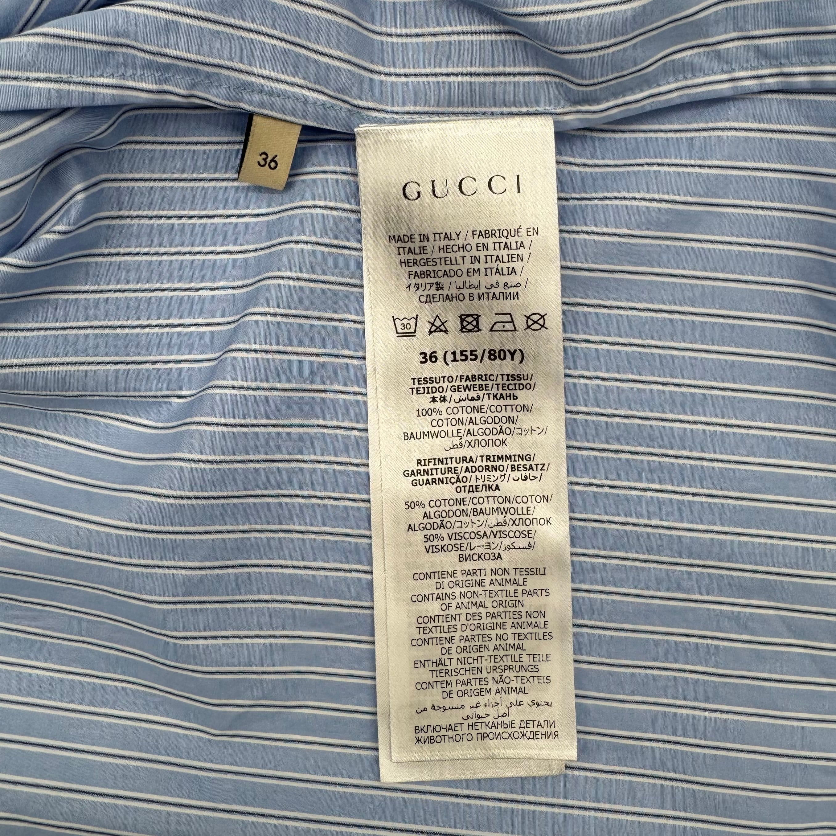 GUCCI ストライプ シャツ スタッズ ブルー ホワイト グッチ | 2122TOKYO GUCCI ストライプ シャツ スタッズ ブルー ホワイト グッチ | 2122TOKYO