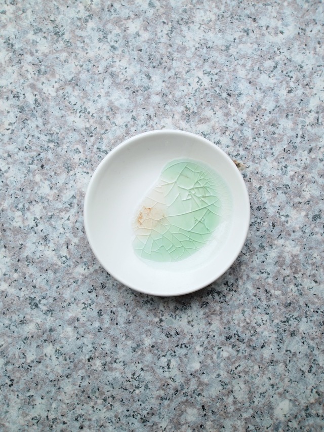 KILNOUT　豆皿／mamezara　white-3（green）【KIL-MZ-whte-3-GRN-new】