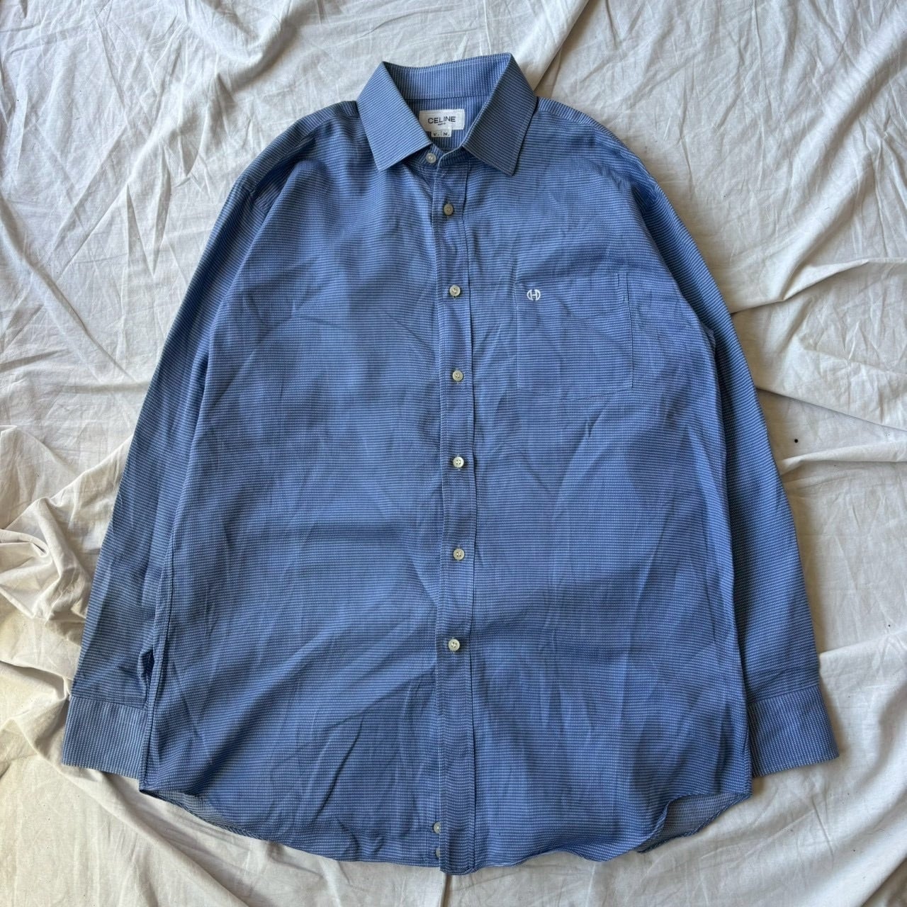 60s GLENN BERRY Stencil Chambray S/S Shirt S / US NAVY タイプ