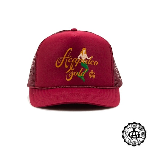 【ACAPULCO GOLD/アカプルコ ゴールド】MERMAID TRUCKER CAP / BURGUNDY