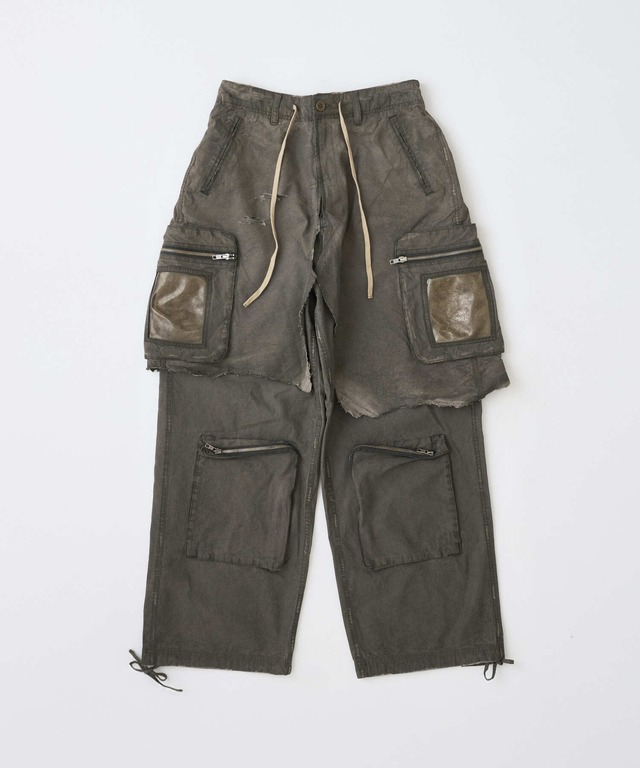 ADAM PATEK c/n wide parachute pants (GRY) AP2428015