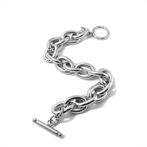 316L ( サージカルステンレス ) chain bangle【silver】#b21