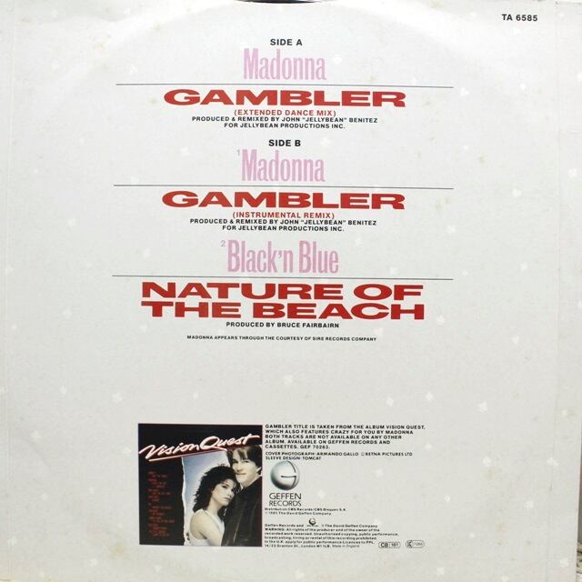 Madonna / Gambler (Extended Dance Mix) [TA 6585] - 画像2