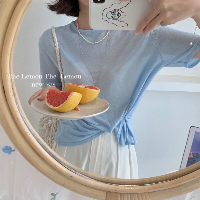 セーター サイドブラウス トップス シルク ビッグFスモールZ韓国8619109696