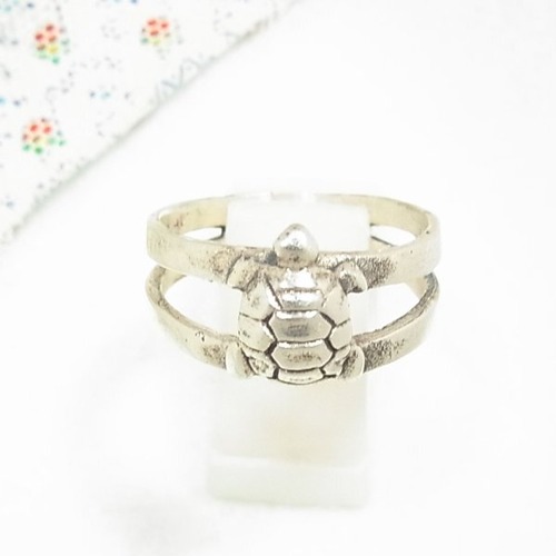 亀のリング　サイズ9.5  シルバーアクセサリーのセール通販 12015S