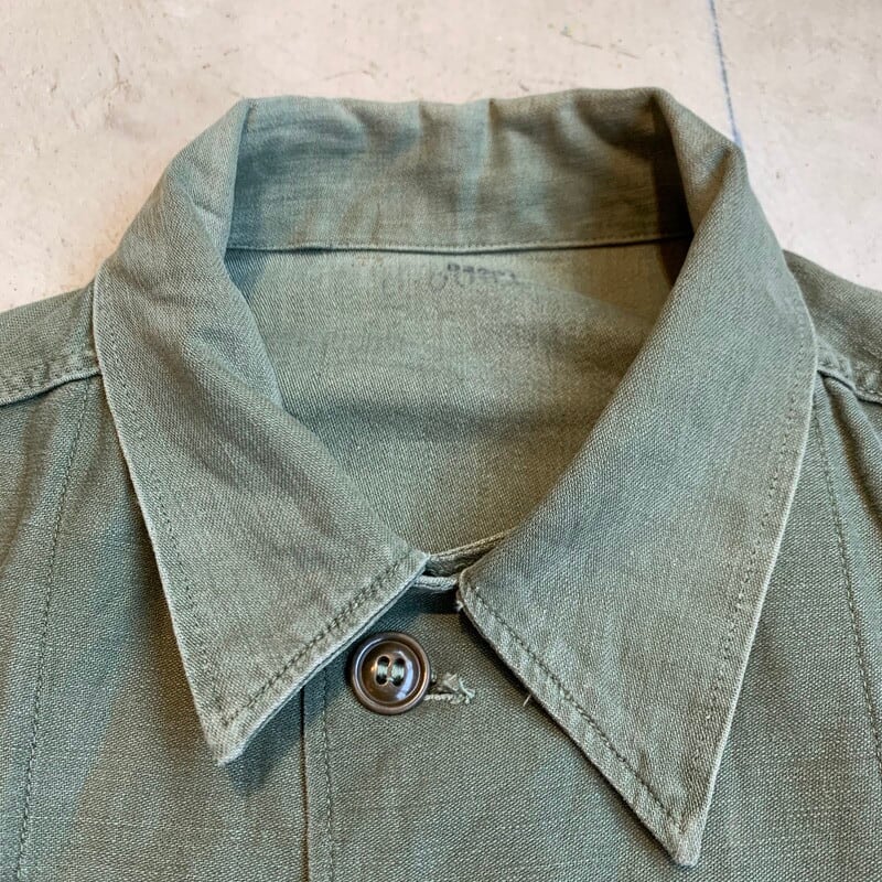 50's U.S.ARMY OG107 コットンサテンユーティリティーシャツ 1st 初期