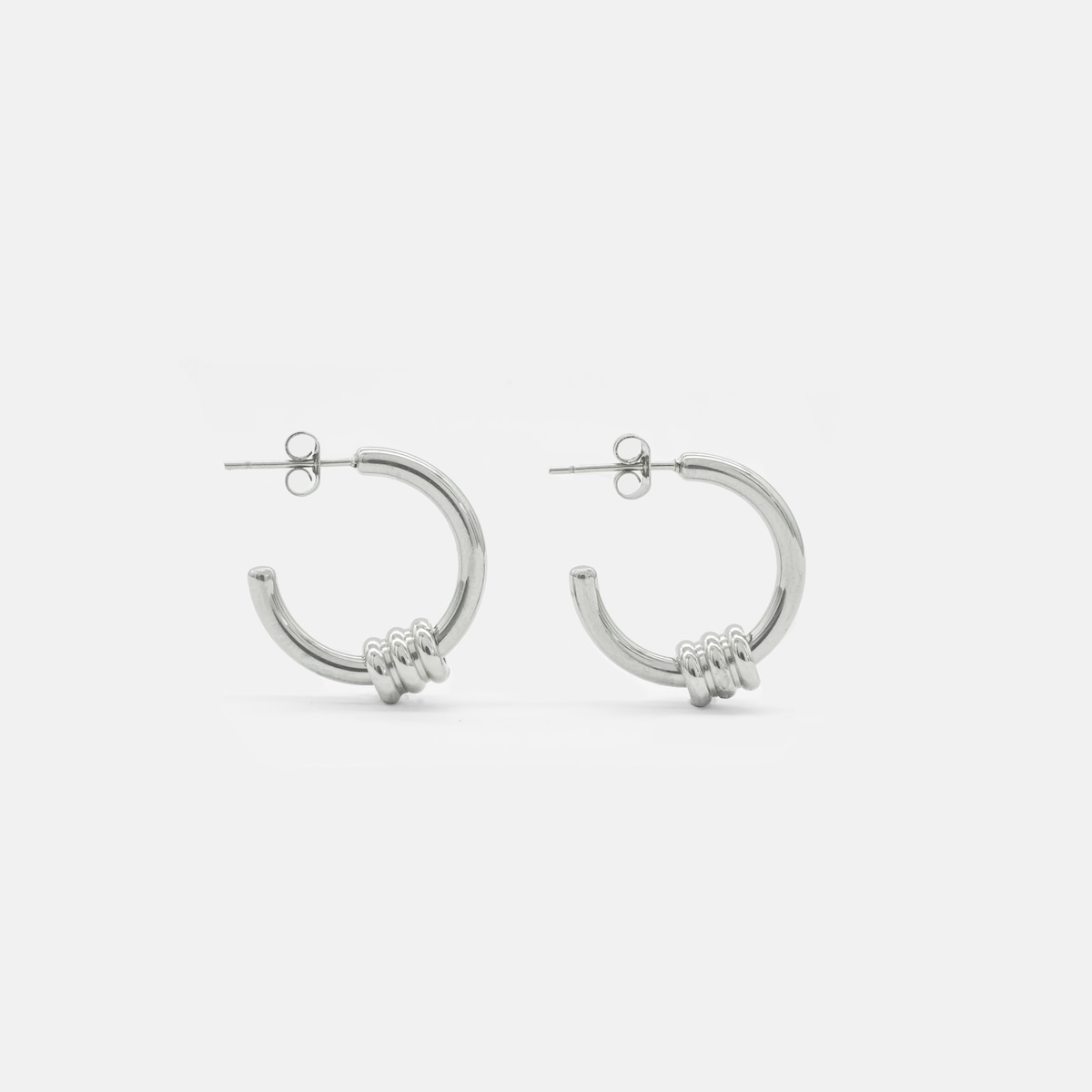 『JD PIERCE 両耳 黒銀』 2circle pierce | 13lue