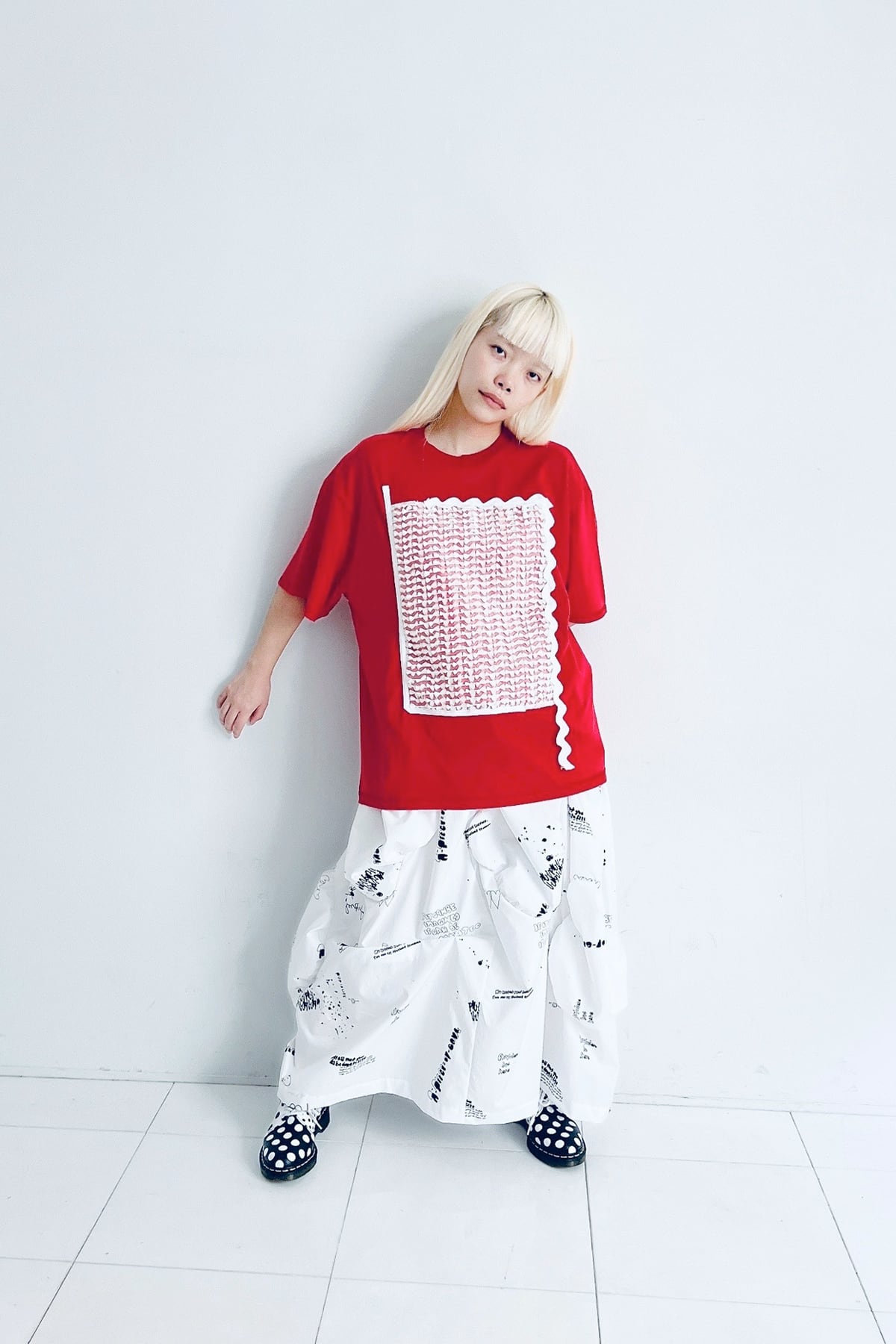 SQUARE RIBBON ORGANDY TEE / F2 | frankygrow concept shop