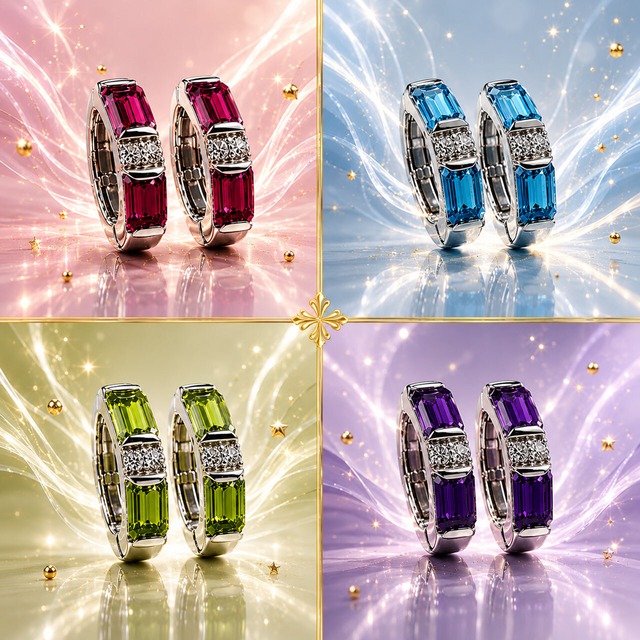 サンプル特価｜SV カラーストーン ピアリング