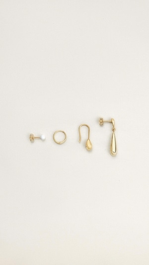 LEMAIRE -PIERCINGS SET- : GOLD PLATED STERING SILVER