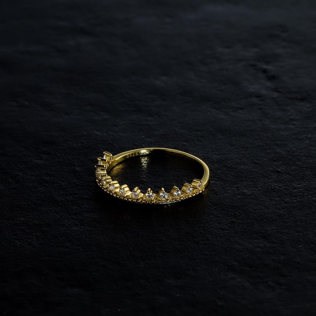 【Lamia】S925 zirconia couronne ring  #rr13