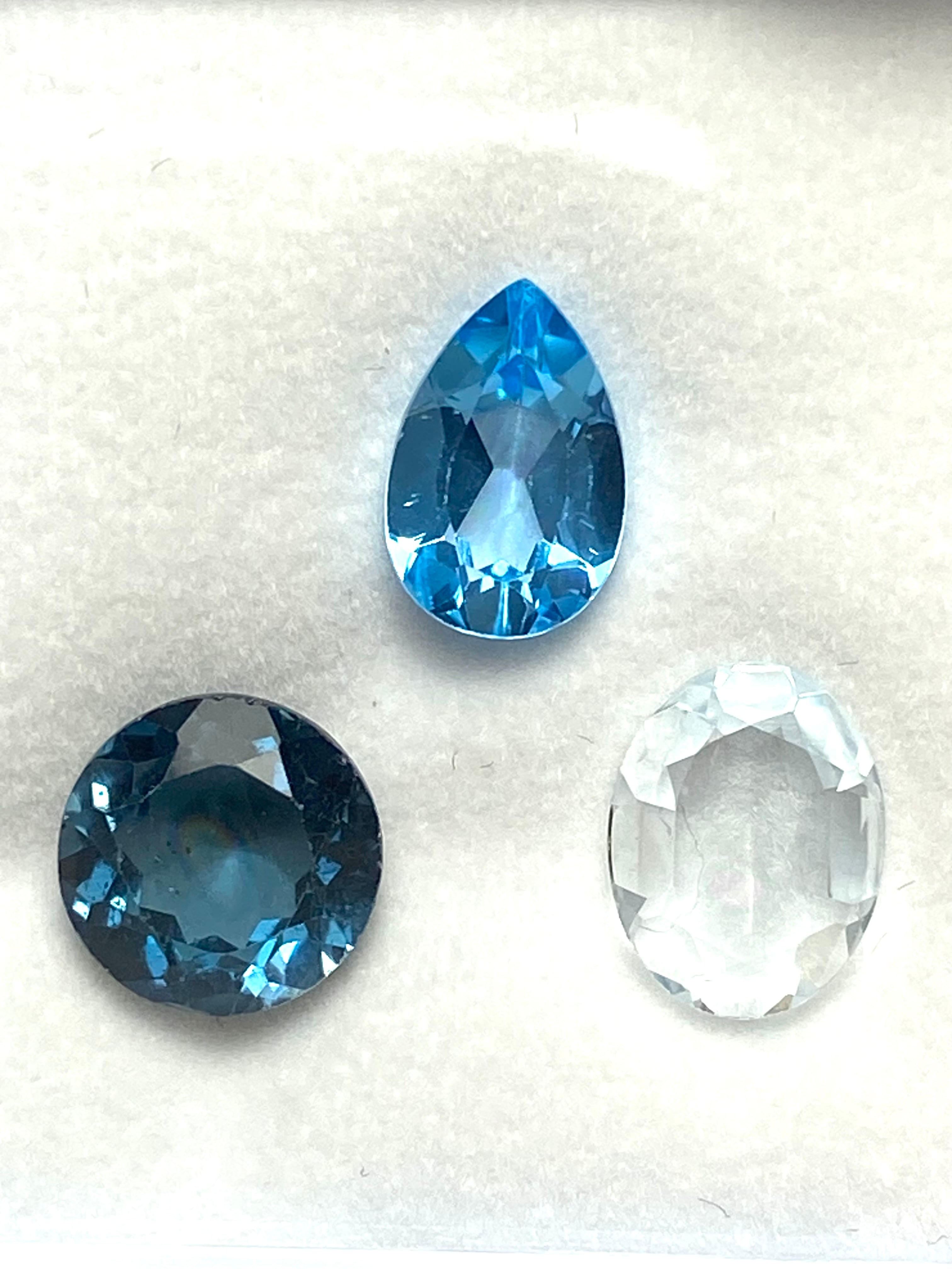 11.ブルートパーズ3石BOX［No.HA-4268］ | デザインアトリエ -kakera-