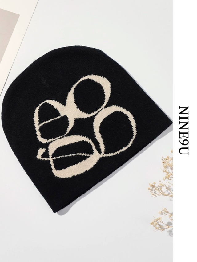 embroidery retro klnit hat【NINE-S7404】