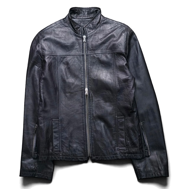 Vintage double zip leather jacket