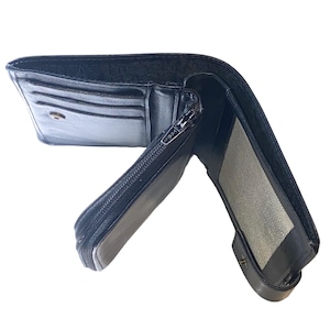 vintage GIANNI VERSACE black leather wallet