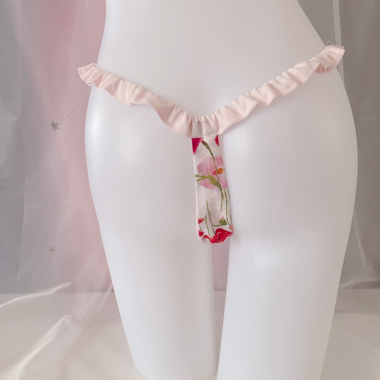 春風に吹かれながら 水彩ポピー赤*:・ﾟ✧》締め付けない下着 Tバック