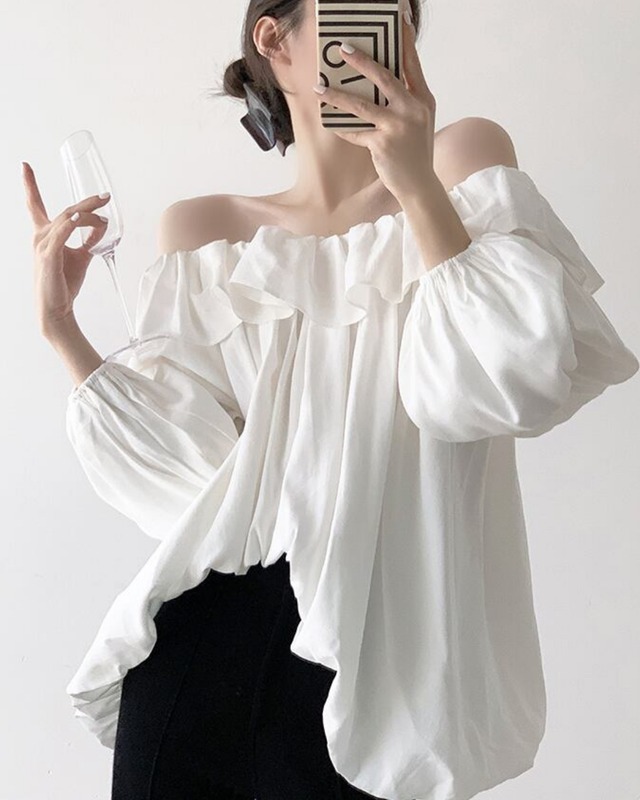 オフショルダーボリュームトップス　S24336