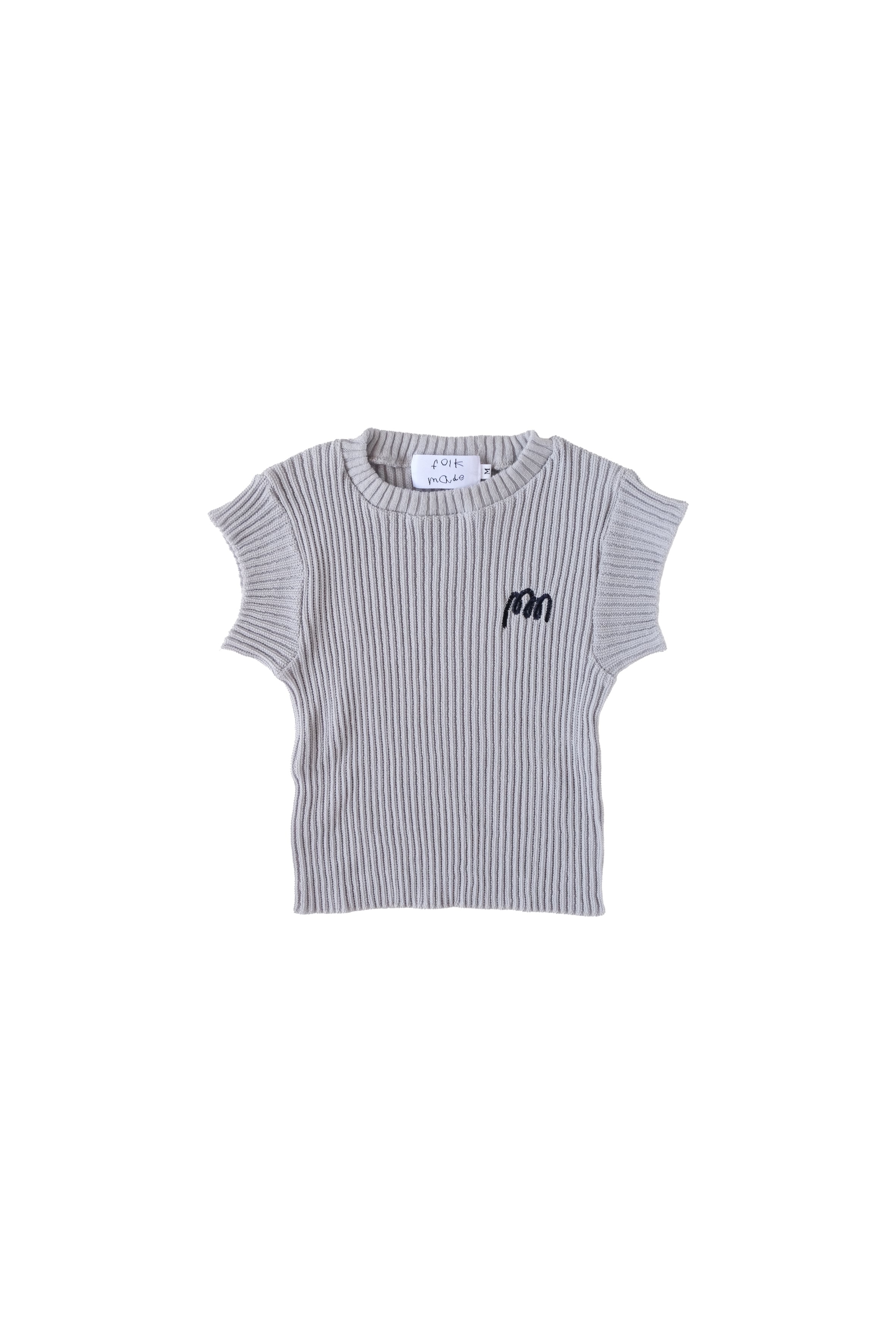 〈 folkmade 26SS 〉 Rib Pullover / F26SS-020 / LL(140-155) / GRAY