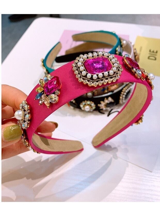 4カラー】カチューシャ ビジュー ラインストーン キラキラ ヘア