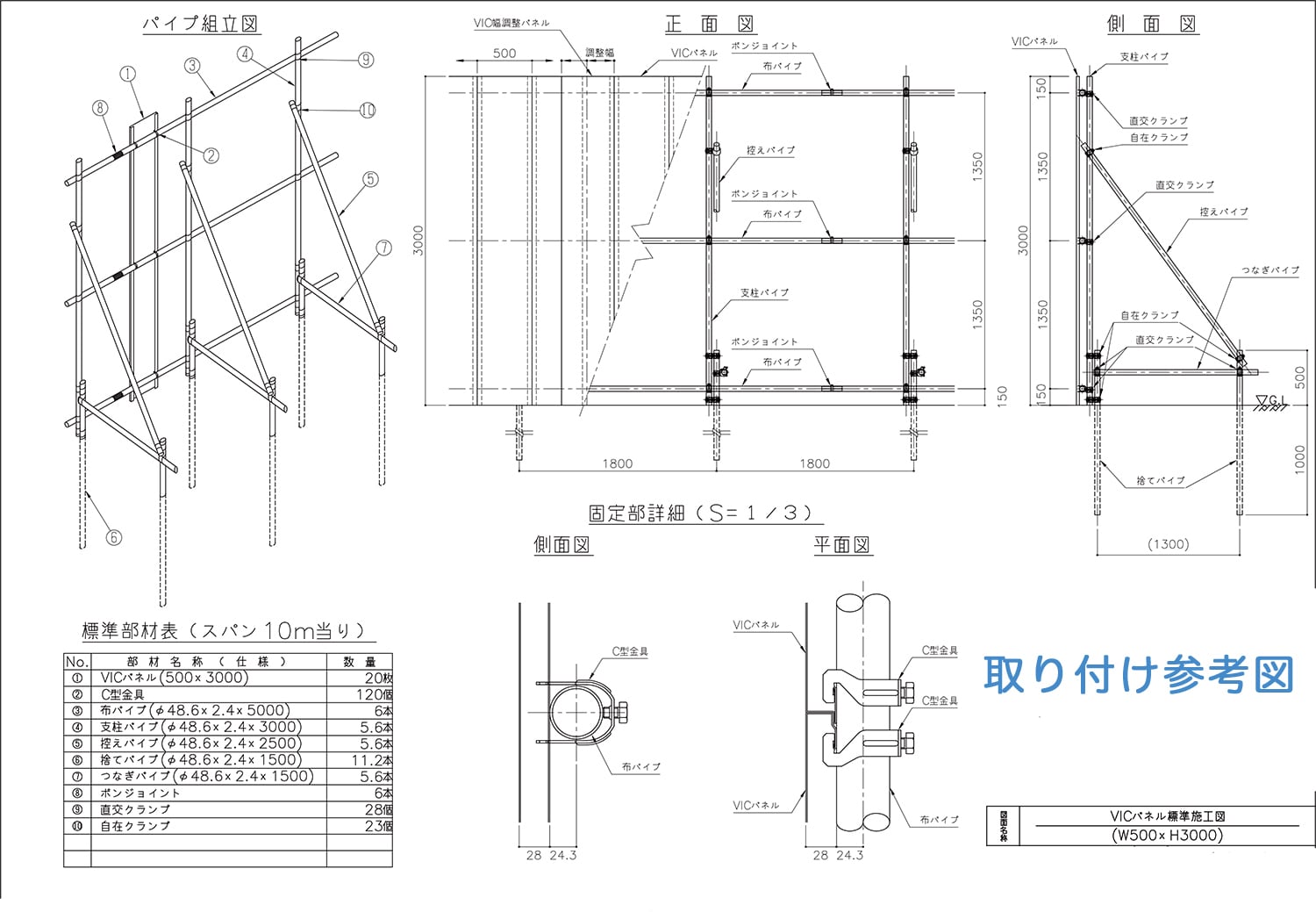 送料別途 フラットパネル VICパネル専用 取り付け金具 C型金具 24個