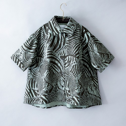 Real zebra TEX shirts  / kids XXL(140-150)   /  Sage Green