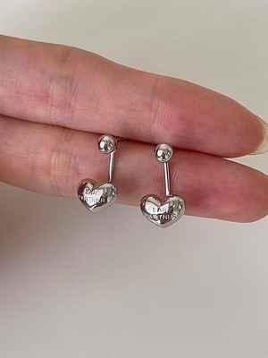 【即納商品】drop heart pierce (silver925)