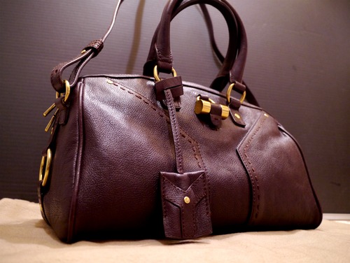 レア美品◆YvesSaintLaurentサンローラン 2way レザーボストン バッグ◆