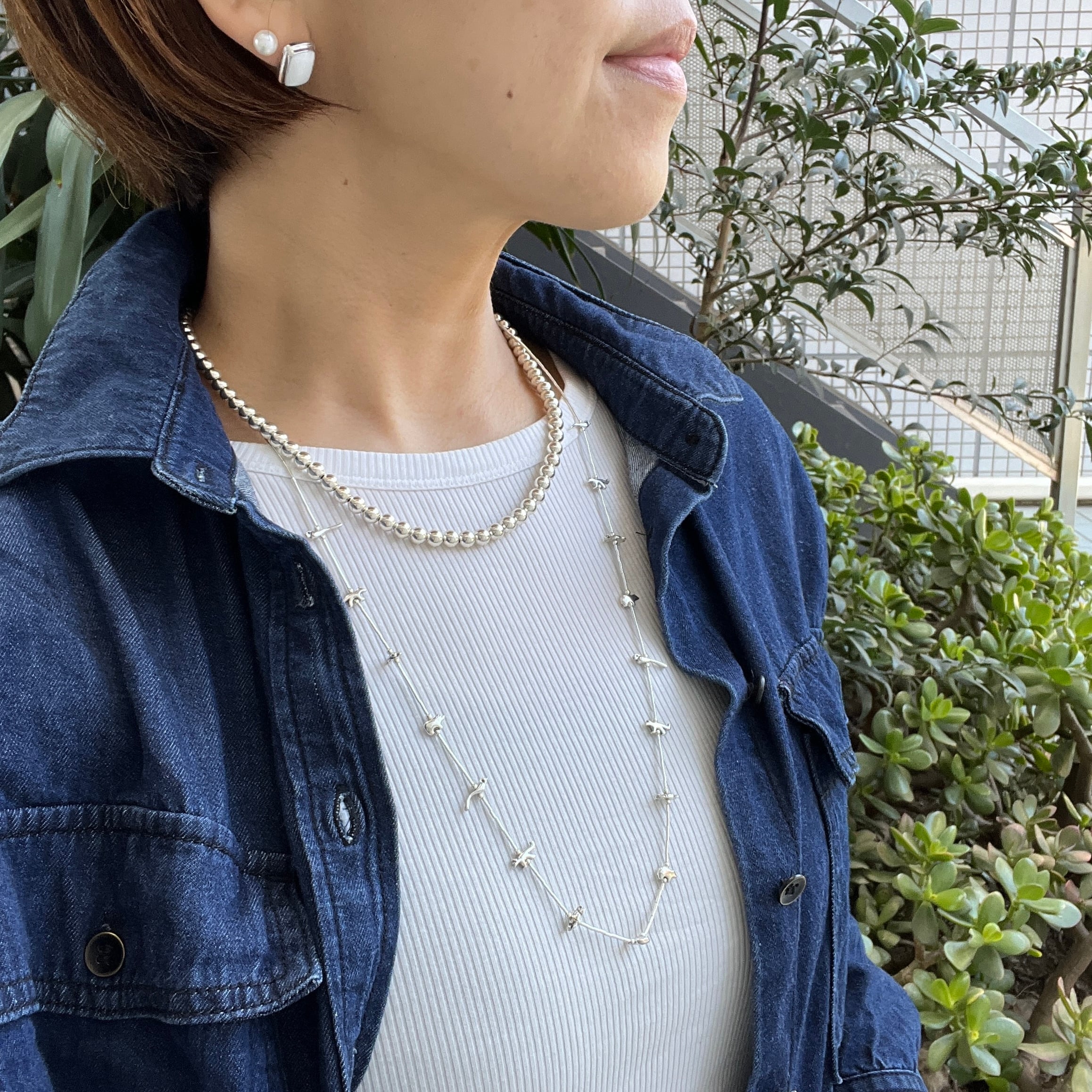 再入荷】《Indian Jewelry》フェティッシュ ネックレス 72cm ☆ 鳥