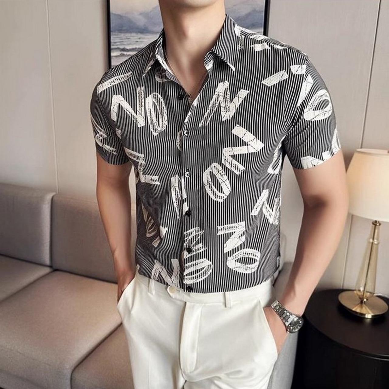 striped shirt tops 00291