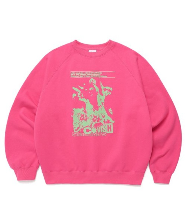 [CAVISH] CROWD RAGLAN SWEATSHIRT PINK(CV2DFUM444A)