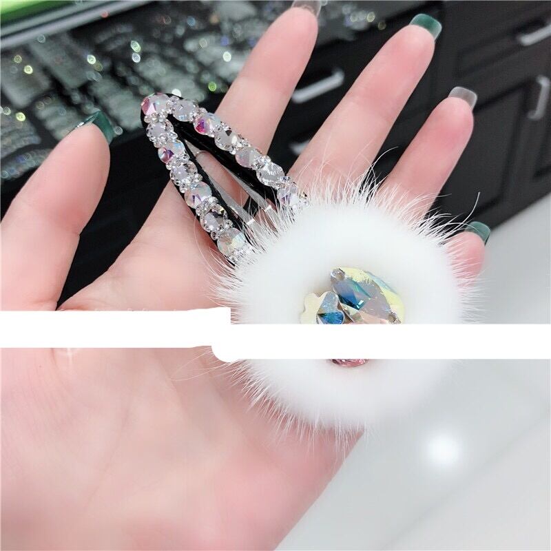 8カラー】ラインストーン キラキラ ヘアピン ベージュ グレー ヘア