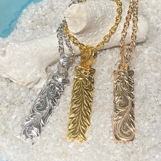 カットアウトリバーシブルネックレス/GLD/PKG/SV