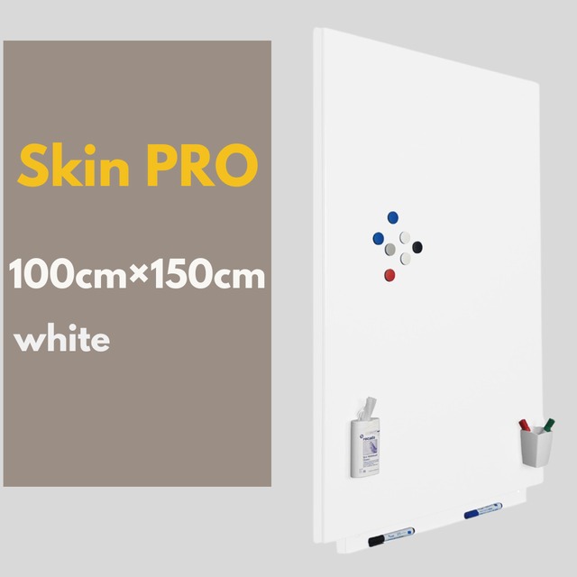 【Skin PRO 100×150cm ホワイト】壁掛けホワイトボード RD6521PRO　おしゃれ シンプル フレームレス ミニマル