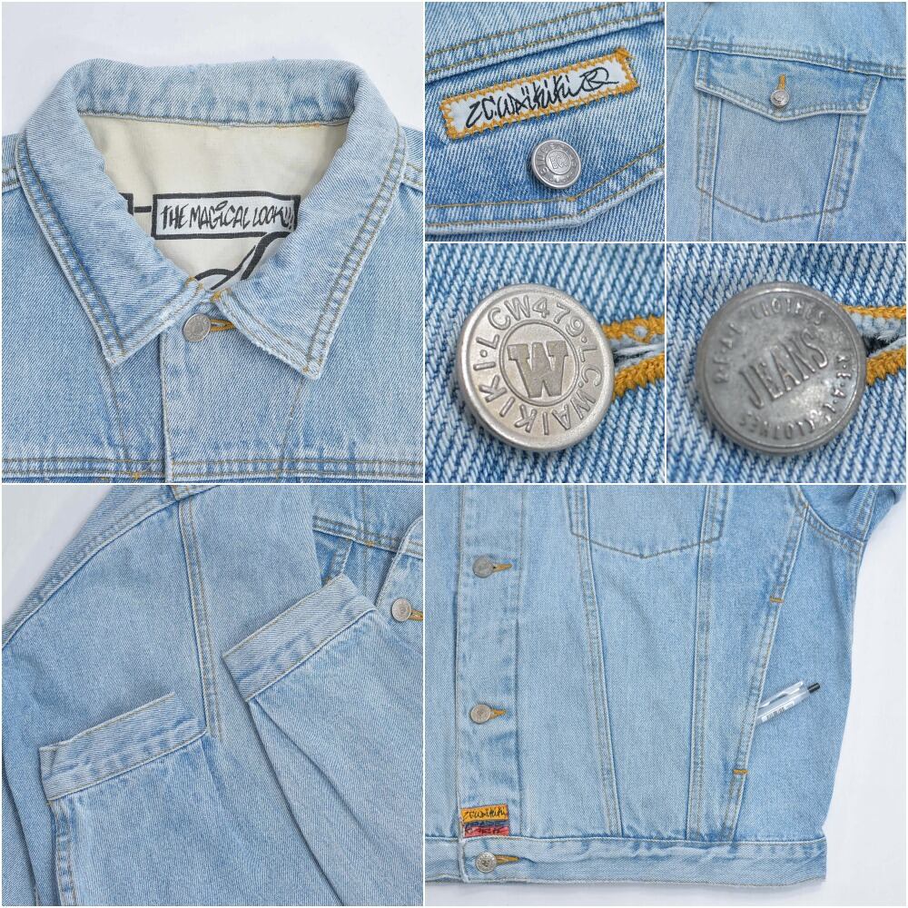90s L.C.WAIKIKI パッチ刺繍カスタム デニム トラッカージャケット G