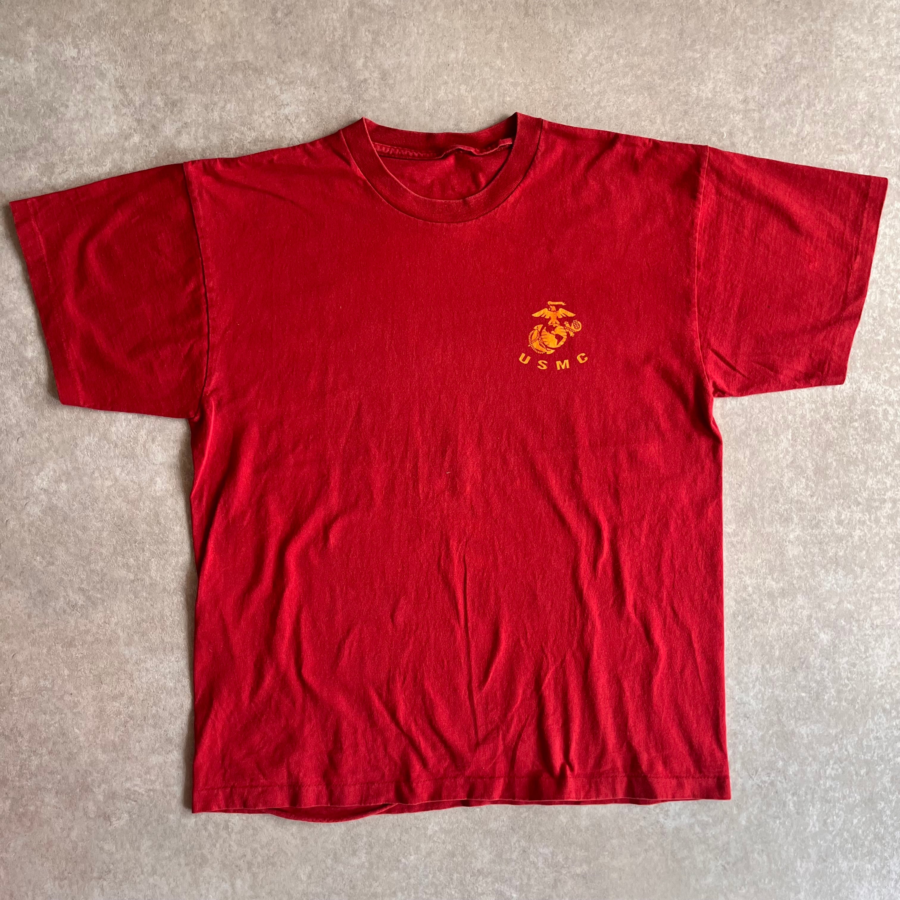 1990s "USMC" Tee L位 Made in USA H010