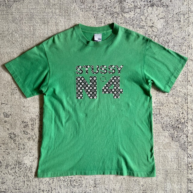 Stussy LV Monogram N°4 銀タグ Tee  M  Made in USA  F908