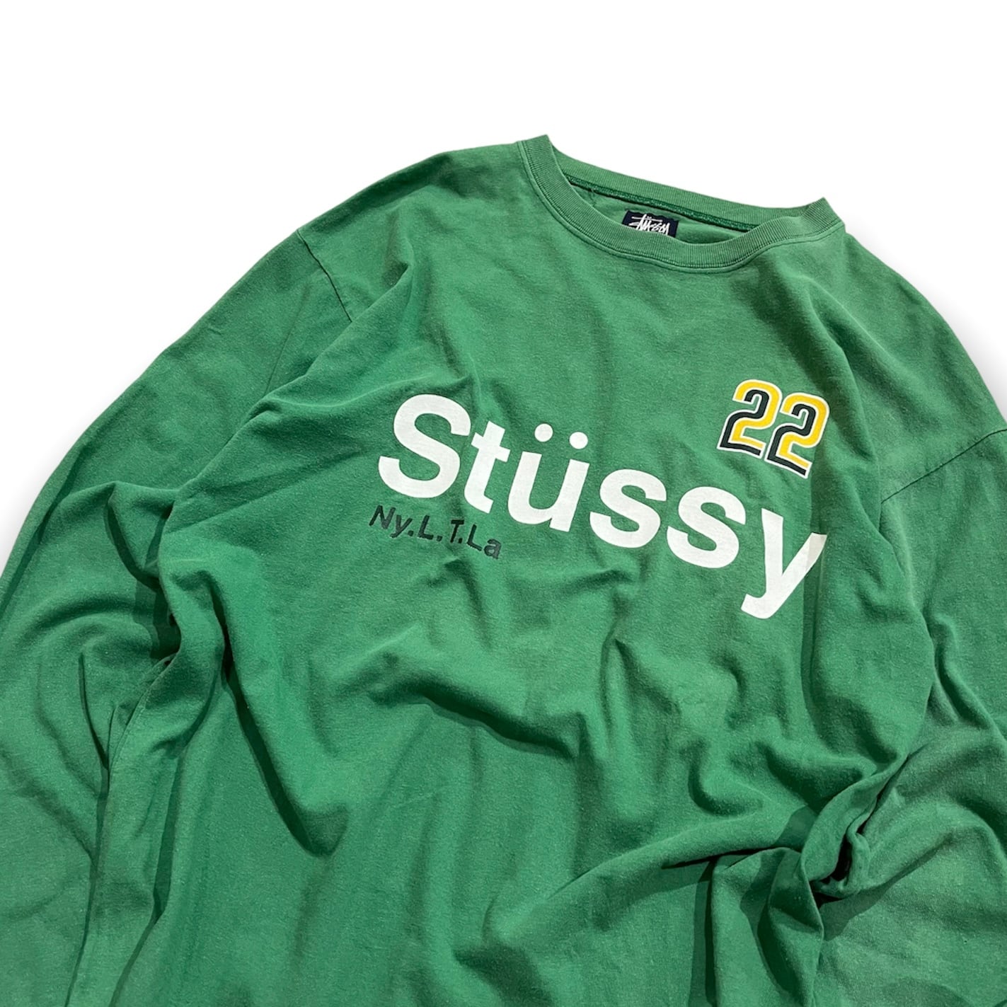 90s STUSSY クルーネックスウェット USA製 両面ロゴ ヴィンテージ