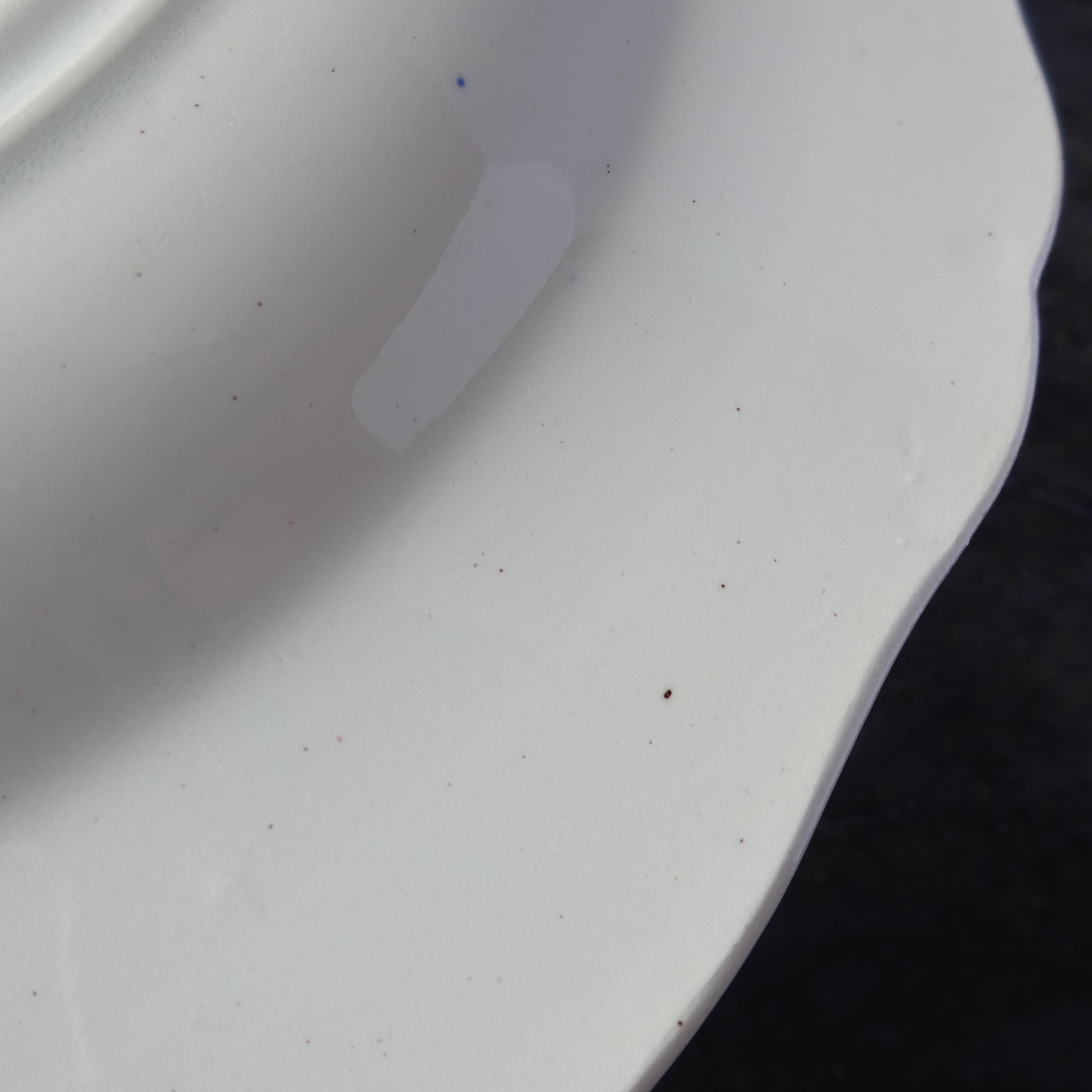 ☆TERRE de FER PORCELAINE OPAQUE DE GIEN modèle 《IDYLLE》 assiette demi creuse (B)