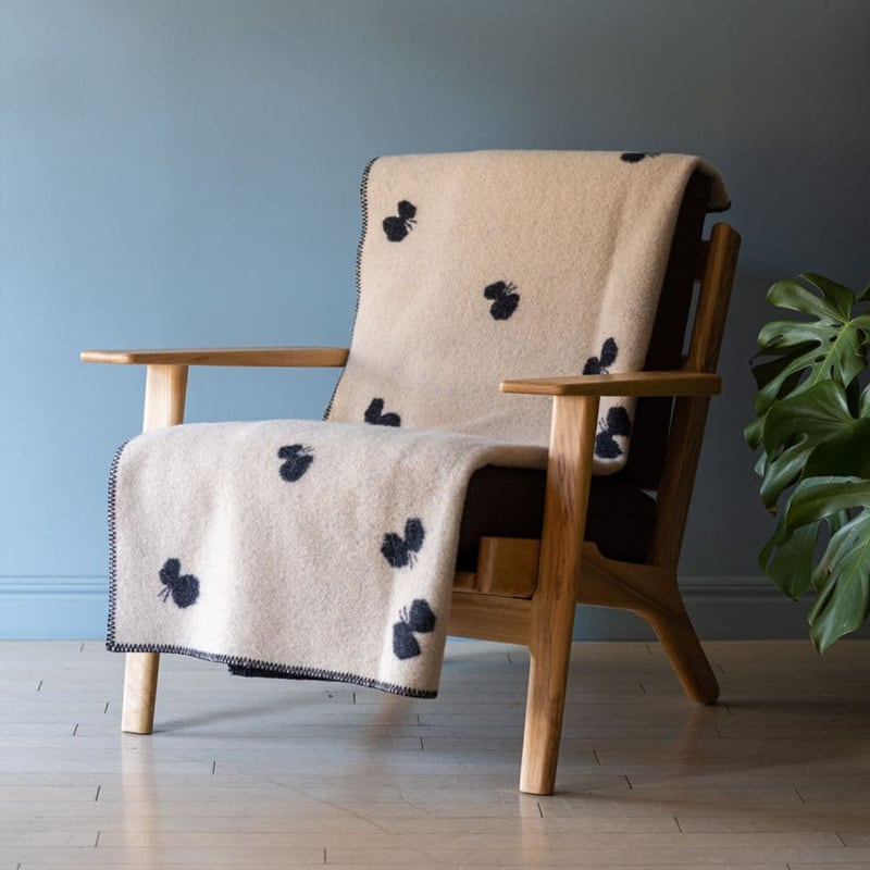 KLIPPAN × minä perhonen ウールハーフブランケット ウール ハーフブランケット CHOUCHO by mina perhonen［ KLIPPAN