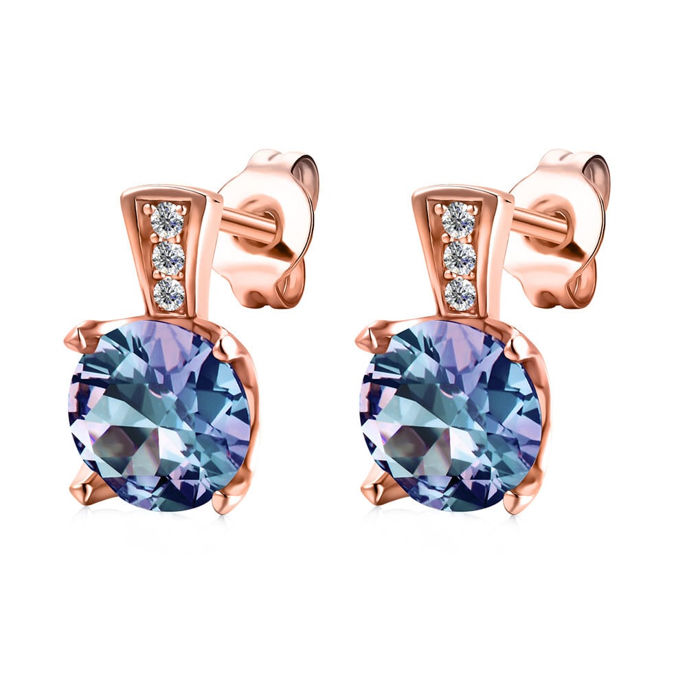 アレキサンドライト ピアス(両耳用) カラーチェンジ ピアス ファッション ペアカット DAIKI JEWELRY #ジュエリー #ピアス #ファッション #イヤリング