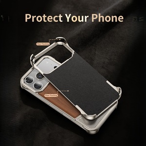 ◆iPhone 17Pro/17Pro Max◆ Wood &Aluminum Slide Phone Cover / ウッド & アルミニウム スライド スマホケース