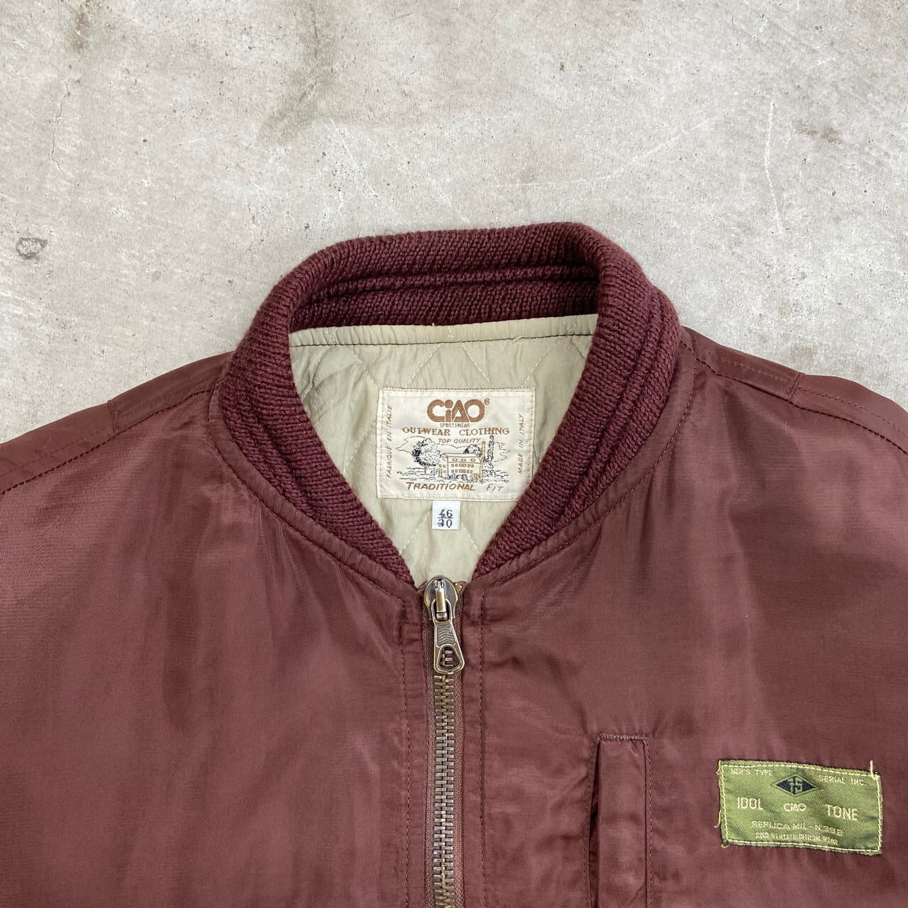 イタリア製 CiAO SPORTSWEAR MA-1タイプ ミリタリー フライト