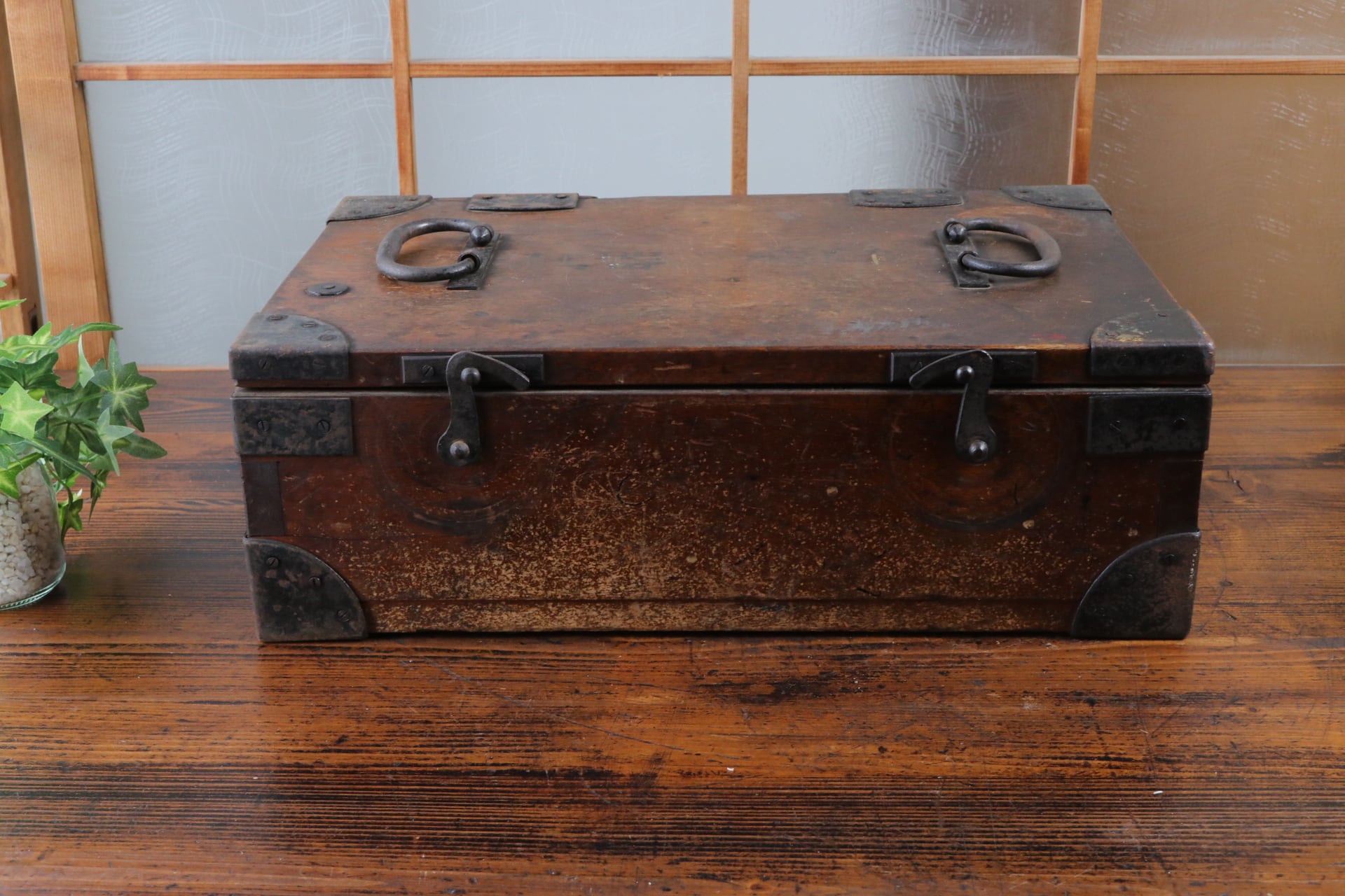 昭和レトロ 使い込まれた木箱 銭箱 時代箱 収納箱 古木 古道具