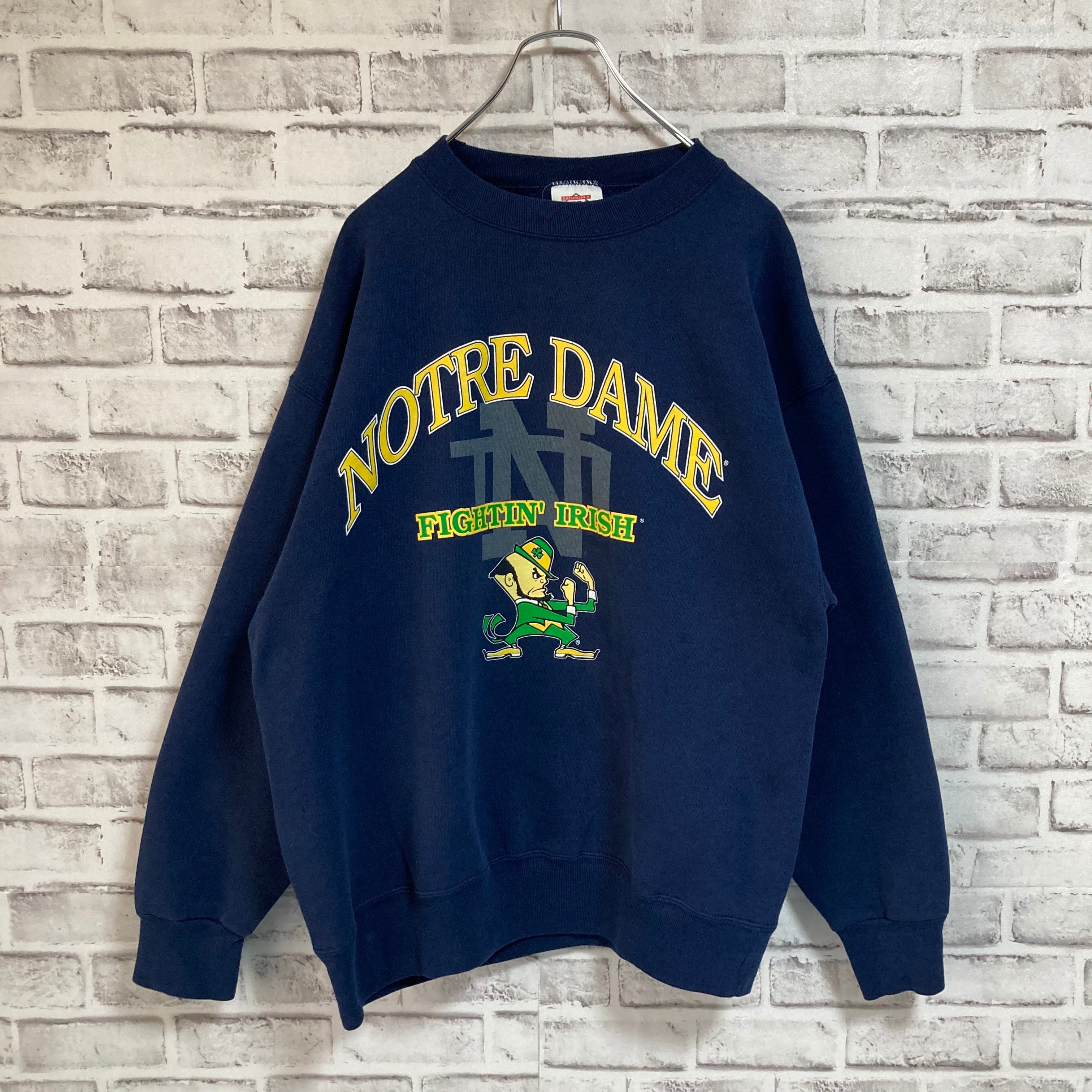 【SATURDAY’S HERO】L/S Sweat L Made in USA 90s “NOTRE DAME” スウェット トレーナー USA製  ノートルダム大学 カレッジロゴ vintage ヴィンテージ アメリカ USA 古着